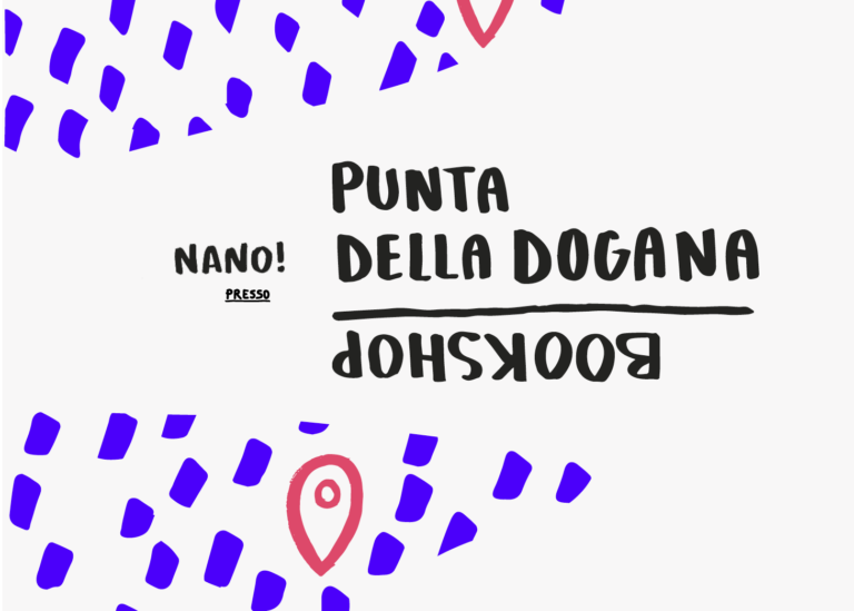 Artemia a bookshop di Punta della Dogana con Perpetuo! e Nanetto! artefatti di grafica editoriale in carta Fedrigoni