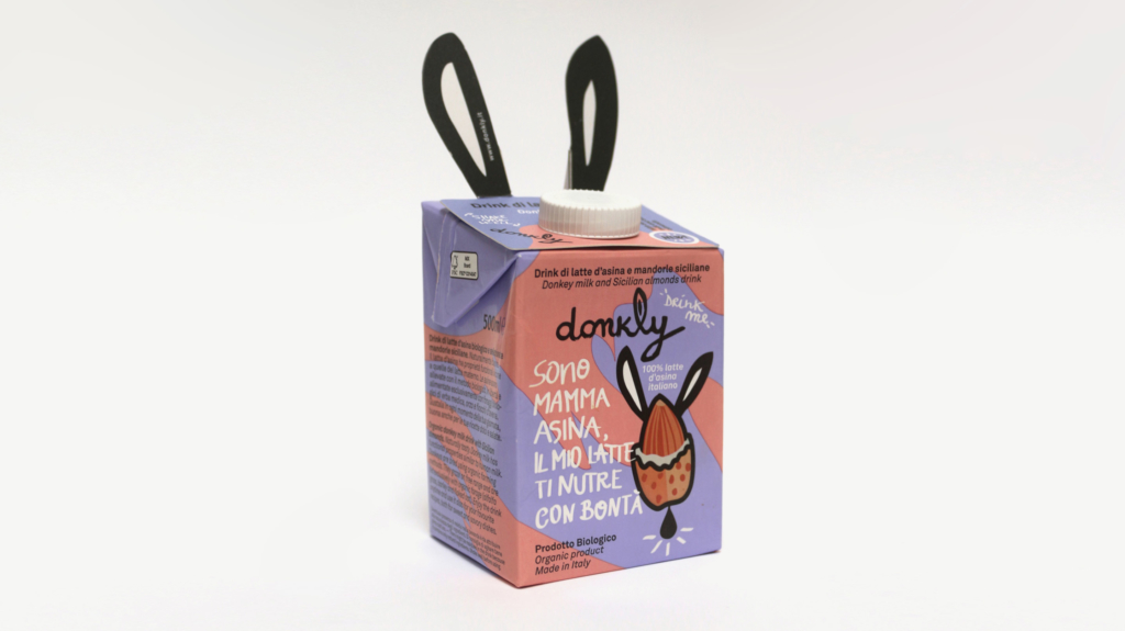 packaging design e brand design per Donkly latte d'asina