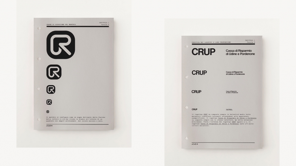 brand identity Cassa di Risparmio di Udine CRUP disegnato da studio grafico Artemia Group