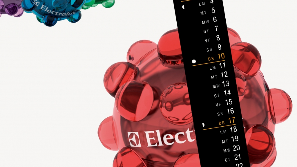 grafica editoriale calendario Electrolux 2013